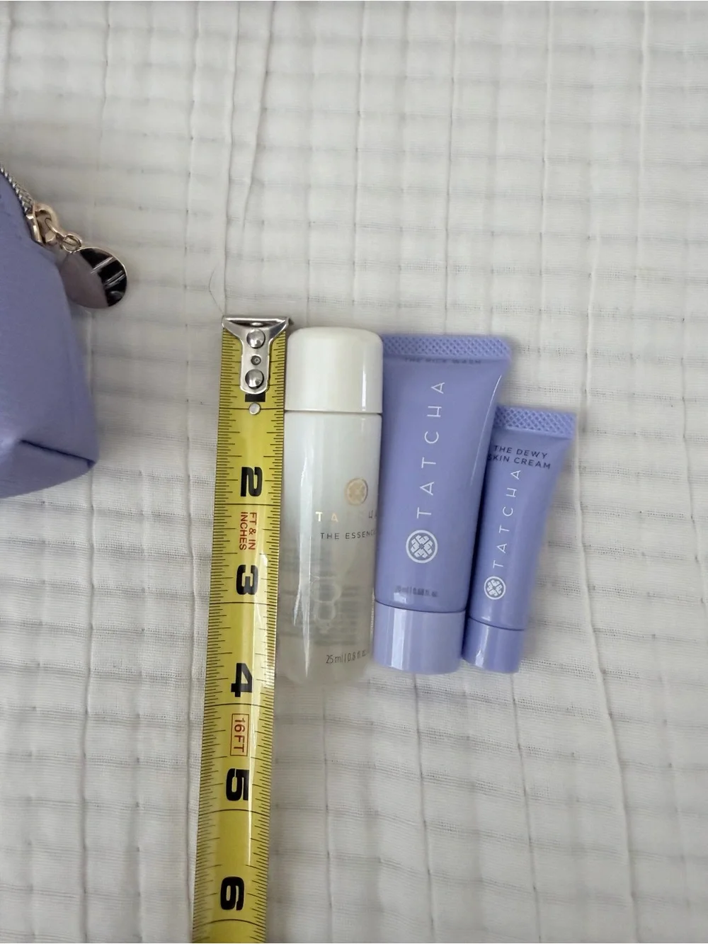 🆕 Tatcha Travel Size Skincare & Keychain Pouch